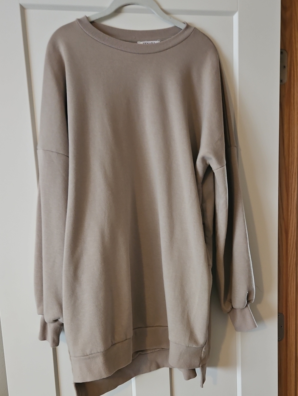 Xenana Relaxed Oversized Crewneck Sweater - Taupe XL